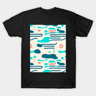 Oceanic wave pattern for ocean sea lovers -colorful design T-Shirt